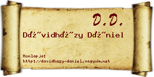Dávidházy Dániel névjegykártya