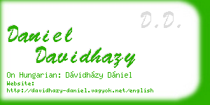 daniel davidhazy business card